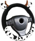 Cow Print Steering Wheel Cover, Universal 14.5 to 15 Inch Anti Slip and Sweat Absorption Comfortable Auto Steering Wheel Cover, Cute Cow Car Acces...