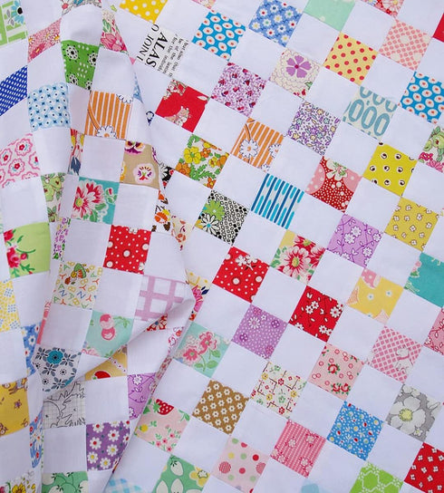 200 PCS 4" x 4" White Precut 100% Cotton Fabric Squares Fabric Bundles for Sewing & Quilting...
