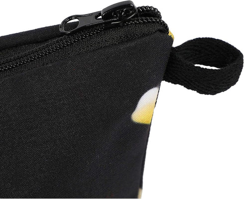 Set of 2 Hearts Makeup Travel Bags for Women Girls, Small Cute Cosmetic Storage Pouch, Toiletry Organizer, Black, 2 Sizes...