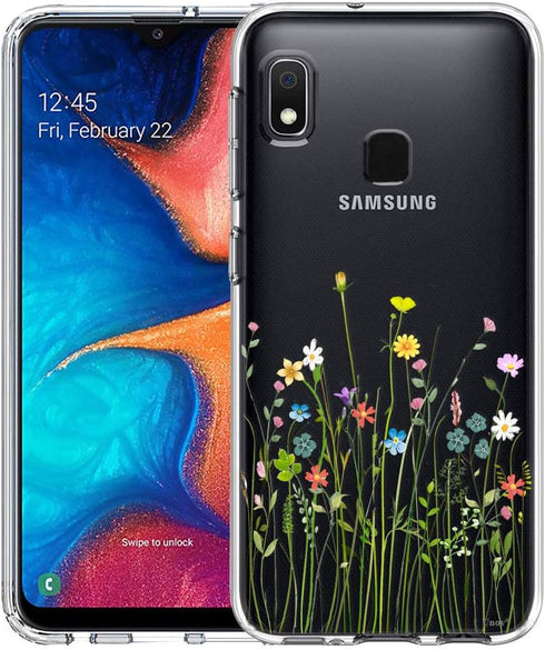 Unov Case Compatible with Galaxy A10e Galaxy A20e Case Clear with Design Soft TPU Shock Absorption Slim Embossed Pattern Protective 5.8 inch (Flow...