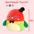 12" Bird Plush Pillow Cute Parrot Stuffed Animal Parrot Soft Plushie Parrot Birthday for Boys Girls Kids,Red and Green Gentleman Parrot...