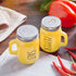 Yellow Salt and Pepper Shakers Set - Yellow Kitchen Decor and Accessories for Home Restaurants Wedding - Glass Salt and Pepper Set for Cooking Tab...