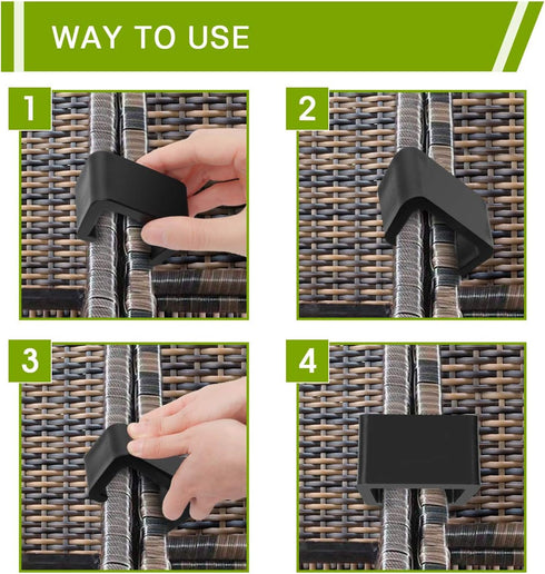 AHIER Large Patio Furniture Clips, 8PCS Outdoor Furniture Clips Wicker Furniture Clips, Patio Wicker Clips Furniture Connector for Rattan Furnitur...