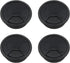 Lovelysp 2-3/8 inch Table Wire Cable Ring Hole Cover for Office PC Desk Cable Cord Organizer Plastic Cover (Open Hole 60mm Wire Box Black)-4PCS...