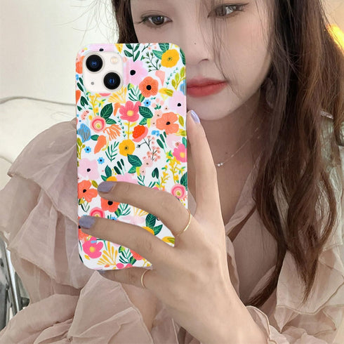 J.west iPhone 13 Case 6.1, Soft Shockproof Cute Floral Phone Protective Cover for Women, Garden Flower Pattern Design Slim Fit Anti-Scratch Phone ...