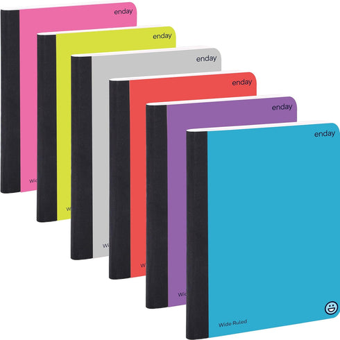 Enday Composition Notebooks Wide Ruled Paper, Hard Cover Composition Notebook, Premium Lined Composition Books, 100 Sheets Ruled Notebook in Pink,...