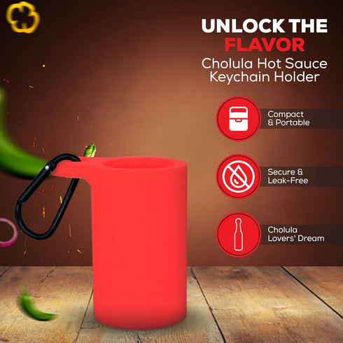 Dubbs Hardware Cholula Hot Sauce - Keychain To Go Key chain Mini 0.75 oz Travel or Purse Size Chain Makes a Great Gift, 1.0 Fl Oz...