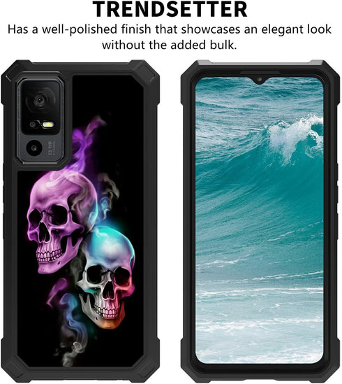 Rossy for TCL 40 XE 5G Phone Case for TCL 40XE 5G Case with Tempered Glass Screen Protector Soft TPU Hard PC Heavy Duty Shockproof Protective Cove...