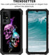 Rossy for TCL 40 XE 5G Phone Case for TCL 40XE 5G Case with Tempered Glass Screen Protector Soft TPU Hard PC Heavy Duty Shockproof Protective Cove...