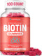 Biotin Gummies for Hair Growth | Max Strength Biotin 10000mcg Prevents Thinning and Loss | Chewable Biotin Supplement For Women Men and Kids | 100...