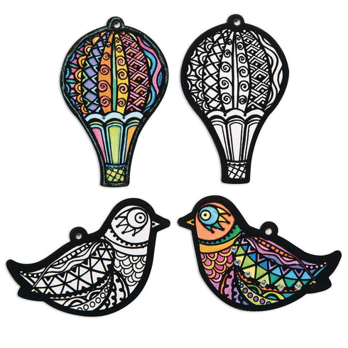 S&S Worldwide-PS1417 Velvet Art Everyday Ornaments (Pack of 24)...