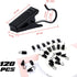 JANYUN 120 Pack Clip Hook Set Stainless Curtain Clips for Curtain Photos Home Decoration Art Craft Dispaly Hang Clip (Black)...