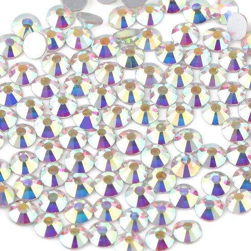 beadsland 1440pcs Flat Back Crystal Rhinestones Round Gems for Nail Art and Craft Glue Fix, CrystalAB (SS12(2.9-3.0mm))...