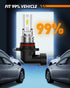 SEALIGHT 9145 H10 LED Fog Light Bulbs, 400% Brighter 6500K White 1:1 Mini Size H10 LED Fog Lights, Strong Penetration 9145 9140 Fog Light Bulb, Pa...