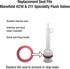 Fluidmaster K-400A-023 Mansfield Toilet Fill Valve and Flush Valve Seal Repair Kit Multicolor...