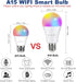 5W=40W, A15 Smart Bulb, Compatible with Alexa, Google Home, E26, Color Changing, Dimmable LED WiFi Light Bulbs, No Hub Required, 1 Pack...