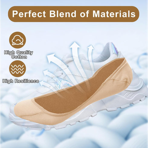 Womens No Show Thin Socks Womens 6 Pairs Low Cut Liner Non Slip Socks Footies Invisible Socks for Flat Boat, Nude...