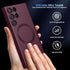 Matte for Samsung Galaxy S22 Ultra Case, Compatible with MagSafe, Slim Thin Magnetic Cover with Built-in Camera Lens Protector Shockproof Phone Sh...