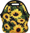 Violet Mist Neoprene Lunch Bag Insulated Reusable Sunflower Lunch Box Floral Lunch Bag Lunch Bags Tote Thermal Lunchbags Lightweight Food Handbags...