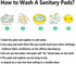 7PCS Pack Reusable Washable Incontinence Cloth Pads Including 6PCS Heavy Flow Feminine Hygiene Bamboo Charcoal Cloth Sanitary Pads Reusable Menstr...