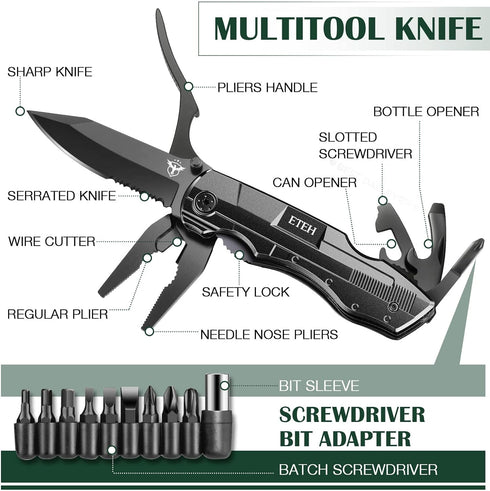 Gifts for Men Him Dad Boyfriend,Multitool Pocket Knife for Men,Anniversary Christmas Men Gifts for Birthday,Hiking Camping Knife with Screwdrivers...