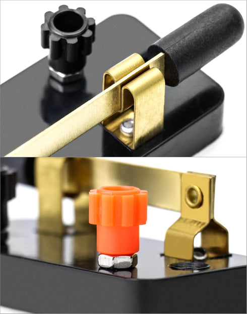 QWORK Educational Single Pole Cutter Switch, 10 Pack Single Throw Electrical Switch for Making and Breaking a Single Electrical Connection Circuit...