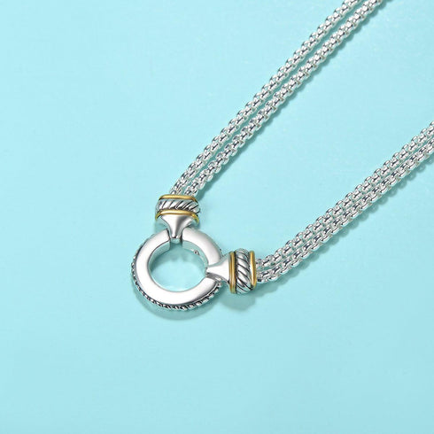 UNY designer Inspired Short Necklace 45cm + 5 cm 3mm Box chain Classic Elegant Vintage Antique Jewelry...
