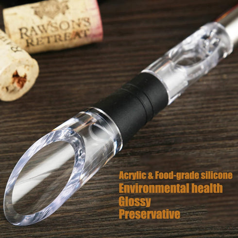 3-in-1 Stainless Steel Wine Chiller with Wine Aerator and Wine Pourer, Wine Chiller Stick Wine Chiller Rod Fits in all Standard-sized Bottles, for...