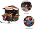 MOMENTS IN TIME 4.13”H Coffee Shack Street Shop - LED Lights, Battery Operated Christmas Village - Hand-Painted Polyresin...