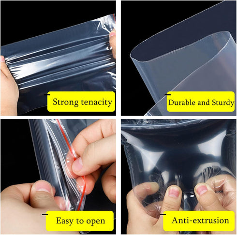 700 Pack Poly Zipper Bags,5 Different Size Small Craft Plastic Bags,Clear Reusable Ziplock Bags Storage for Bead,Jewelry,Candy...