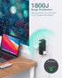Surge Protector Outlet Extender - with Rotating Plug, 6 AC Multi Plug Outlet with 3 USB Ports, 1800J Wall Charger, 3-Sided Power Strip with Spaced...