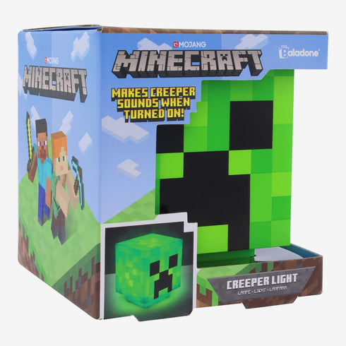 Paladone Minecraft Creeper Desk Light with Official Creeper Sounds, Handheld Night Light for Kids Room or Gamer Décor - Licensed Minecraft Gifts...