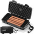 Travel Cigar Humidor Case with Humidifier Disc - Waterproof, Airtight, Durable and Crushproof - Holds up to 10 Cigars, Portable Cigar Box Gift for...