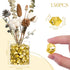 DomeStar 150PCS Fake Gold Ice, Acrylic Ice Fake Plastic Gold Nuggets Rocks Gems Marble Vases Fillers for Table Scatter Birthday Wedding Party Deco...