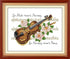 Amiiba Stamped Cross Stitch Kits, Quotes: Music There is Harmony, Harmony There is Peace DIY 11CT 12.5x9.4 inch (Violin)...