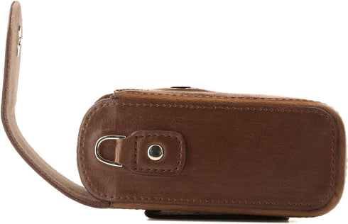 MegaGear Panasonic Lumix DC-ZS200, TZ200, Leica C-Lux Leather Camera Case with Strap - Dark Brown...