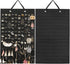 Hanging Earrings Organizer, Earring Holder & 20 Hooks, Holds Up To 300 Pairs, Compact Design, Soft Material, Earring Hanger Earring Display Hangin...
