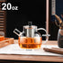 PARACITY Glass Teapot Stovetop, Borosilicate Clear Tea Kettle with Removable Stainless Steel Infuser,Teapot Blooming and Loose Leaf Tea Maker Tea ...