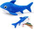 CiyvoLyeen Shark Pencil Case Pen Plush Animal Cute Pencil Bag Blue Pouch with Zipper Stationery Organizer for Student Back to School Supplies Offi...