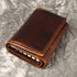 Le'aokuu Mens Genuine Leather Car Key Case Loop Hook Coin Case Cover Wallet Snap...