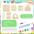 Liliful Wooden DIY Birdhouse Kit for Adults Unfinished Wooden Bird Houses with Paints and Paintbrushes Hanging Woodworking Craft Kit for Boys or G...
