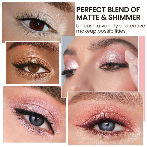 9Colors Rose Gold Dark Brown Colorful Eyeshadow Palette Makeup,Matte Shimmer Korean Natural Neutral Smokey Eye Eyeshadow palettes Highly Pigmented...