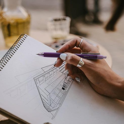 WRITECH Gel Pens Fine Point: Retractable 0.5mm Black Ink Click Pen for Smooth Writing Journaling Note Taking Sketching No Smudge & Smear 8ct(Halo)...