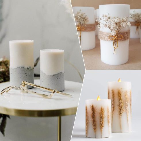 Cylinder Candle Molds for Candle Making,4 Pcs Pillar Casting Silicone Molds for Resin Casting, Soap, Flower Specimen, Insect Specimen, Clay Craft...