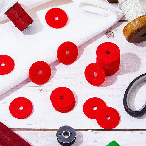 ZYAMY 100pcs Sewing Machine Spool Pin Felt Pad 1x0.2x0.08 inches Felts Thread Spool Pin Sewing Machine Spool Adapter Treadle Sewing Machine Parts ...