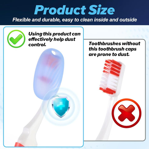 6 Pcs Toothbrush Covers, Silicone Toothbrush Case Covers Portable Toothbrush Pod Caps Case Protector Brush Pod for Household Travel Camping Bathro...