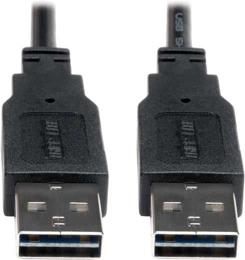 Tripp Lite Universal Reversible USB 2.0 Hi-Speed Cable (Reversible A to Reversible A M/M) 6-ft.(UR020-006), Black...