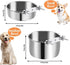 2 Pack Dog Water Bowl Crate No Spill Kennel Hanging Cage Food Bowls for Puppy Cat Bunny Stainless Steel Metal Mountable Small&Medium Feeding Dish ...