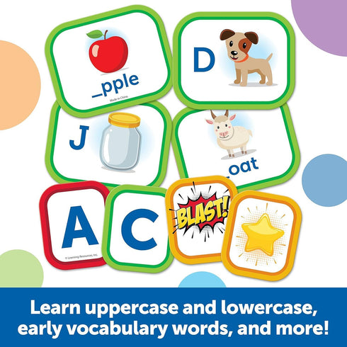 Learning Resources Alphablasters! Letter & Spelling Game - 85 Pieces, Ages 4+ Toddler Preschool Learning, Educational Indoor Games, Preschool Alph...