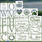 22 Pieces Large Letter Welcome Stencils for Painting on Wood, Reusable Farmhouse Stencil Plastic Wood Burning Stencil Word Painting Stencil Craft ...